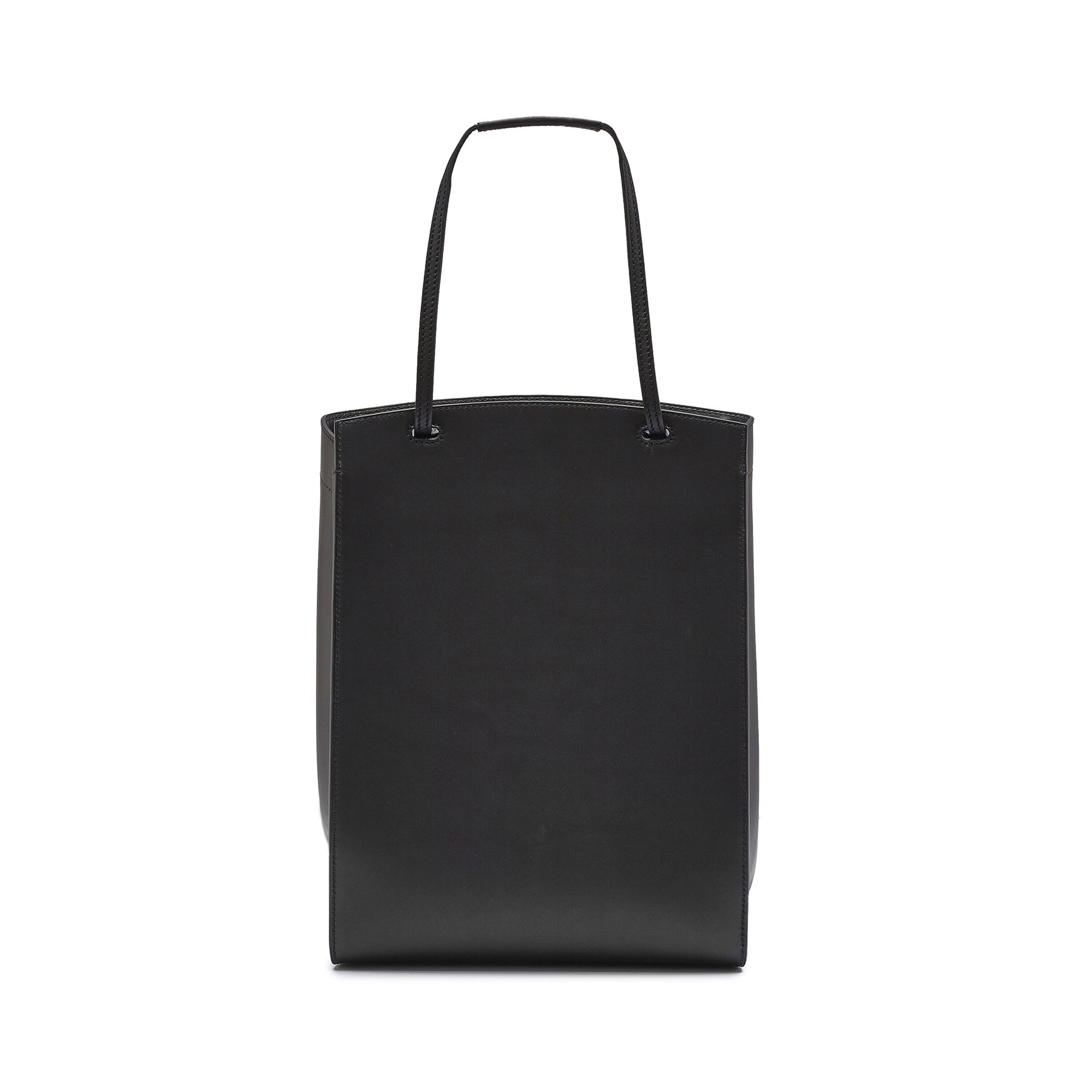 The black with studded french calf Arizona bucket bag by Bertoni 1949 04